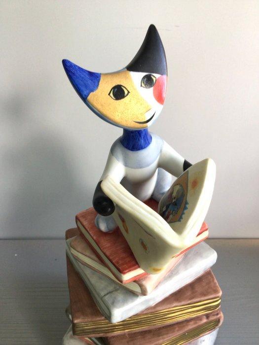 Goebel - Beeldje - Muziekdoosje “ Kat op stapel boeken “, Antiek en Kunst, Curiosa en Brocante
