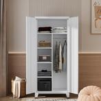 [en.casa] Metalen kast Hankasalmi 180x90x40 cm wit, Verzenden, Nieuw