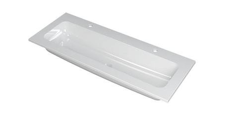 INK Wastafel Faktor polystone centraal met 2 kraangaten 120, Doe-het-zelf en Verbouw, Sanitair, Overige typen, Nieuw, Ophalen of Verzenden