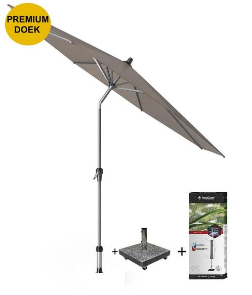 Riva premium parasol 300 cm rond havanna met kniksysteem, Tuin en Terras, Parasols, Nieuw, Ophalen of Verzenden