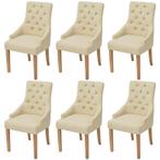 vidaXL Eetkamerstoelen 6 st stof crème, Verzenden, Nieuw
