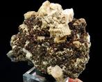 Iridescent Pyriet op Dolomiet met Galena Trepa Stan Trg, Verzamelen, Mineralen en Fossielen