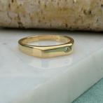 Gouden heren pinkring met diamant; 0,015 ct. | Jeunesse, Gebruikt, Overige kleuren, Heer, Ophalen of Verzenden