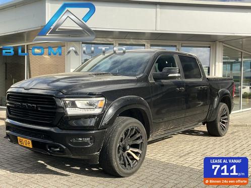 Dodge Ram 1500 4X4 5.7 V8 4x4 PANO+LUCHT+22INCH+WIDEBODY, Auto's, Dodge, Onderhoudsboekje, Lease, Zwart, Automaat, Overige carrosserieën