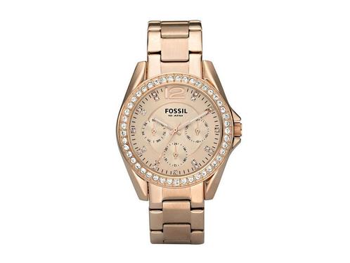 Fossil Riley ES2811 Dameshorloge 38 mm - Rosékleurig, Huis en Inrichting, Woonaccessoires | Overige, Nieuw, Verzenden