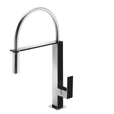 Tres keukenkraan Cuadro Exclusive met flexibele uitloop, Doe-het-zelf en Verbouw, Sanitair, Kraan, Nieuw, Chroom, Ophalen of Verzenden