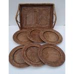 Onderbord (7) - Rattan - Birma rattan set, Antiek en Kunst, Curiosa en Brocante