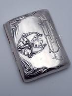 Sigarettendoos - .800 zilver - Art Nouveau, Antiek en Kunst