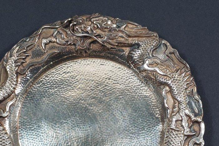 Bord - Draak - Zilver - Japan - 19e/20e eeuw, Antiek en Kunst, Antiek | Overige Antiek