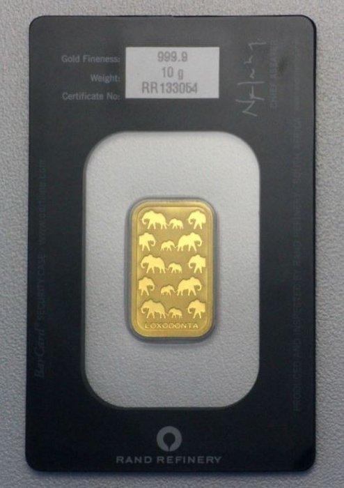 10 gram - Goud - Rand Refiner - Elefanten, Postzegels en Munten, Edelmetalen en Baren