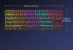 60% Mechanisch Gaming Toetsenbord RGB 61 Toetsen Mini, Verzenden, Nieuw