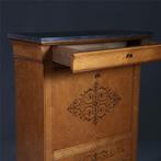 Blonde secretaire abattant of klep secretaire met geheime va, Antiek en Kunst, Ophalen of Verzenden