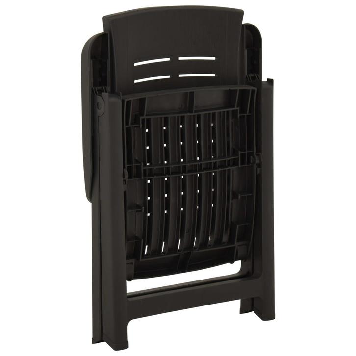 vidaXL Tuinstoelen 2 st verstelbaar kunststof, Tuin en Terras, Tuinstoelen, Nieuw, Kunststof, Verzenden