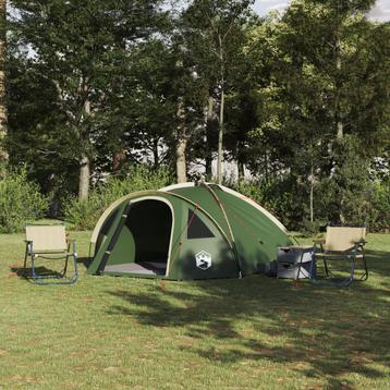 vidaXL Tent met dak Groen Medium Polyester en glasvezel beschikbaar voor biedingen