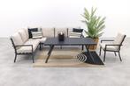 Sergio lounge dining set met stoel - Carbon/Desert - 3-delig, Verzenden, Nieuw, Overige materialen, Loungeset