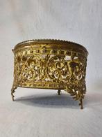 Sieradendoos - Verguld messing, Kristal - juwelenkistje, Antiek en Kunst