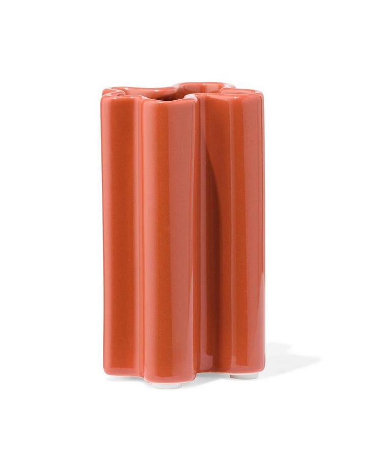 HEMA Vaas voor geurstokjes 5.7x10.8cm keramiek bloem terra, Huis en Inrichting, Woonaccessoires | Overige, Nieuw, Verzenden