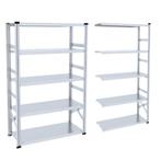 Metalsistem legbordstelling – 12 m lengte, 60 cm diep, 24., Verzenden