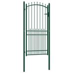 vidaXL Poort met speerpunten 100x200 cm staal groen, Tuin en Terras, Verzenden, Nieuw