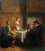 Hendricus Johannes Scheeres (1829-1864) - Table society in a