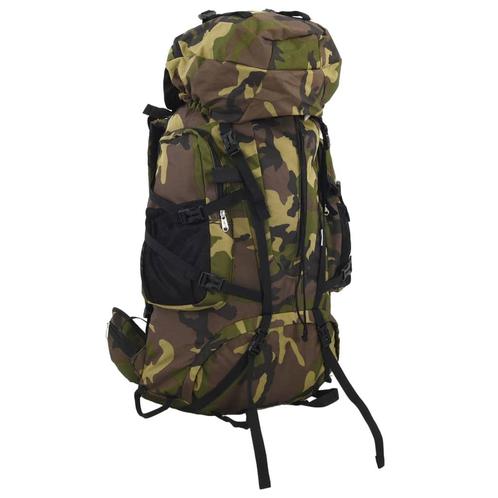 vidaXL Wandelrugzak 100 L camouflage oxford stof groen, Sieraden, Tassen en Uiterlijk, Tassen | Rugtassen, Nieuw, Verzenden