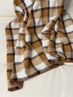 Exclusieve dubbelzijdige multicolor wol check camel