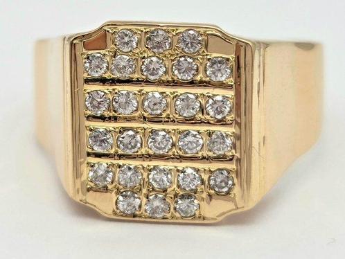 Ring - 18 karaat Geel goud - 0.72ct. tw. Diamant, Sieraden, Tassen en Uiterlijk, Ringen