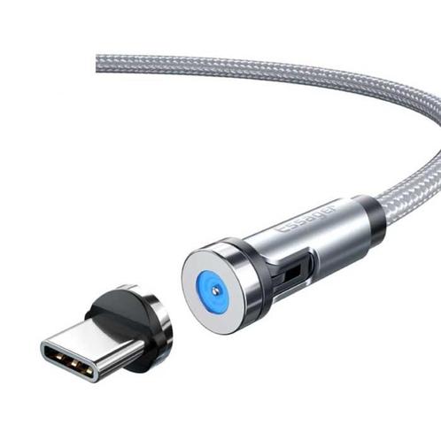 USB-C Magnetische Oplaadkabel 1 Meter met 540° Roterende, Telecommunicatie, Mobiele telefoons | Telefoon-opladers, Nieuw, Verzenden