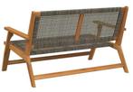 Stijlvolle Tuinbank Teakhout Grijs Touw - Duurzaam Design, Tuin en Terras, Verzenden, Nieuw