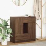 vidaXL Dressoir met lades en deuren 70,5x34x74,5 cm bruin, Huis en Inrichting, Verzenden, Nieuw, Overige houtsoorten