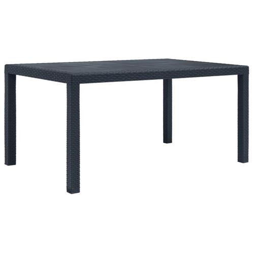 vidaXL Tuintafel 150x90x72 cm rattan-look kunststof, Tuin en Terras, Tuintafels, Nieuw, Kunststof, Verzenden