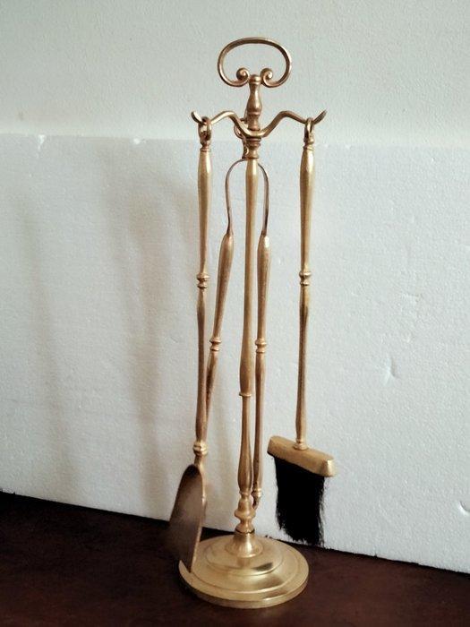 Openhaard accessoire (4) - Clés - Verguld brons - Bronzen, Antiek en Kunst, Curiosa en Brocante