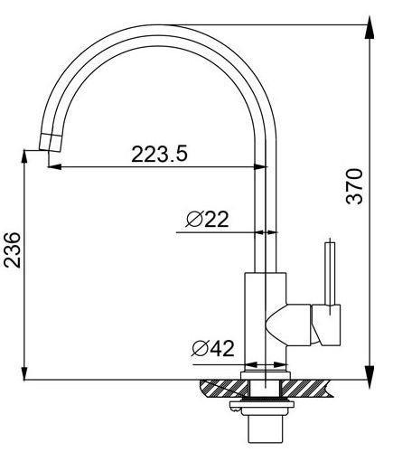 Wiesbaden 304-Austin RVS Keukenkraan hooggebogen uitloop, Doe-het-zelf en Verbouw, Sanitair, Ophalen of Verzenden