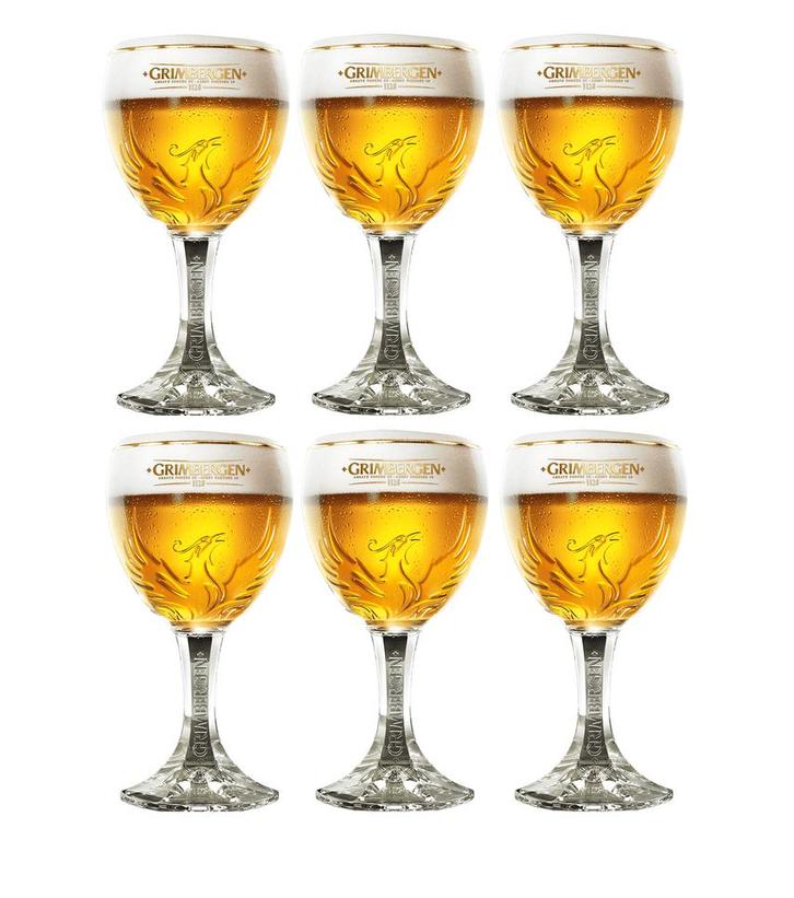 Grimbergen bierglazen - 25cl - 6 stuks, Huis en Inrichting, Keuken | Servies