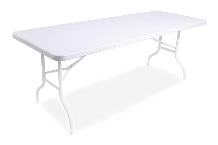 Klaptafel 183 x 76cm | Wit, Huis en Inrichting, Tafels | Bijzettafels, Kunststof, Ophalen of Verzenden