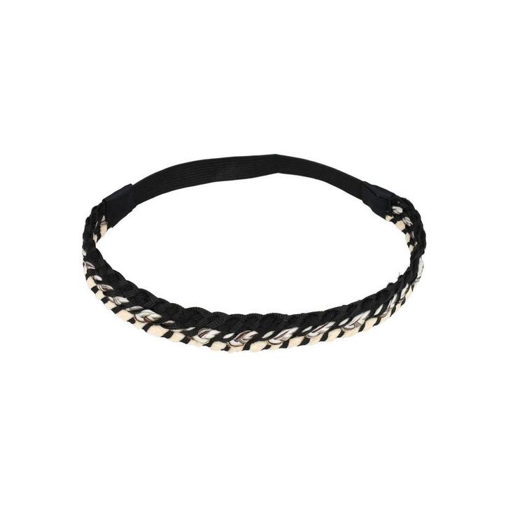 Haarband gevlochten - Koord 2cm - Zwart creme, Sieraden, Tassen en Uiterlijk, Uiterlijk | Haarverzorging