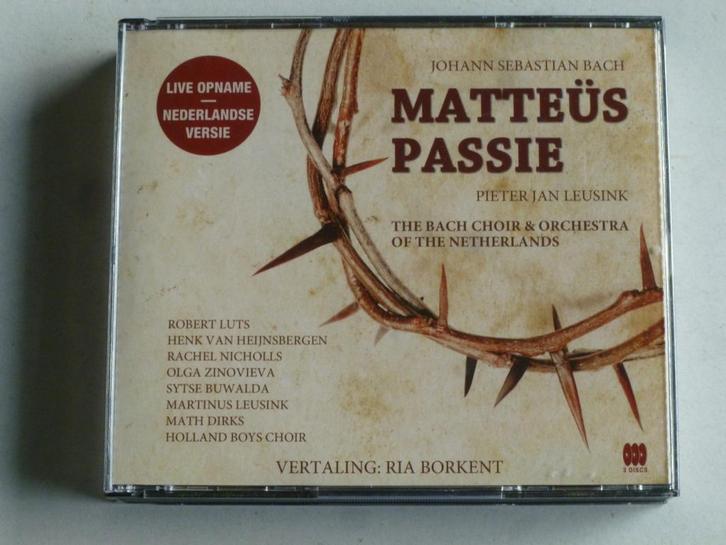 Bach - Matteüs Passie / Leusink, The Bach Choir (3 CD), Cd's en Dvd's, Cd's | Klassiek, Zo goed als nieuw, Verzenden
