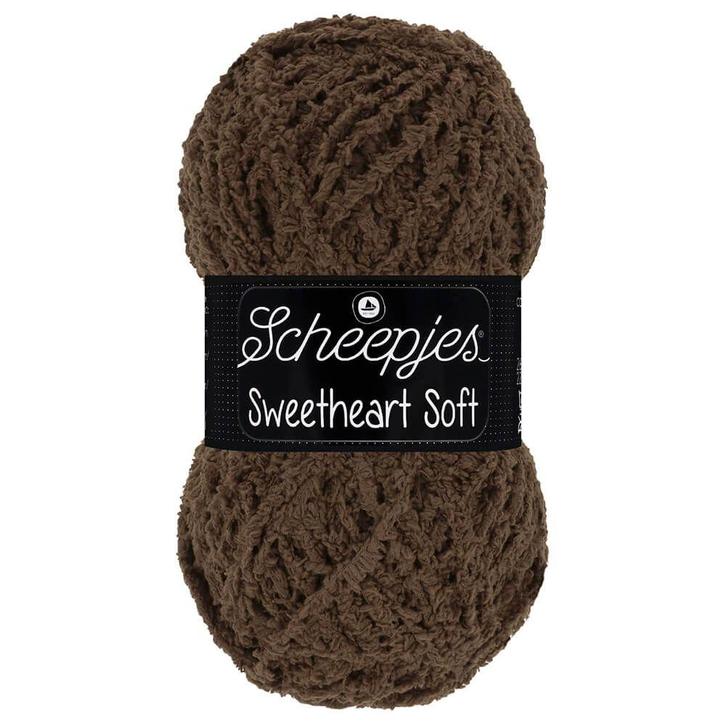 Scheepjes Sweetheart Soft - 26 donkerbruin - Polyester Gar, Hobby en Vrije tijd, Breien en Haken, Ophalen of Verzenden