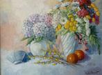A.C. van Noort (1928-2003) - Vase aux fleurs et oranges, Antiek en Kunst, Kunst | Schilderijen | Klassiek
