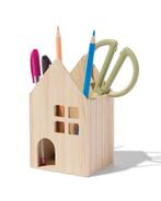 HEMA Pennenhouder hout huisje 14cm, Verzenden, Nieuw