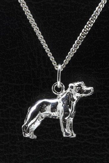 Gouden Staffordshire bull terrier oren ongecoupeerd ketti..., Sieraden, Tassen en Uiterlijk, Kettinghangers, Verzenden