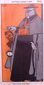 Spotprent over oprichting Katholiek Democratische Partij, Antiek en Kunst, Verzenden