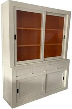Buffetkast parelwit - oranje design soft close 180cm, Huis en Inrichting, Ophalen of Verzenden, Nieuw