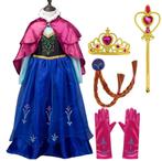 Frozen Anna jurk - roze cape - 92,98,104,110,116,122,128,134, Kinderen en Baby's, Carnavalskleding en Verkleedspullen, Nieuw, Meisje