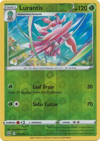Lurantis 015/163 reverse holo Battle Styles, Hobby en Vrije tijd, Verzamelkaartspellen | Pokémon, Losse kaart, Nieuw, Foil, Ophalen of Verzenden