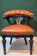 Bureaustoel - Hout, Leder - Engelse Bureaustoel 1880