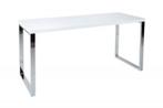 Modern bureau WHITE DESK 140cm witte hoogglans bureautafel -, Huis en Inrichting, Ophalen of Verzenden, Nieuw