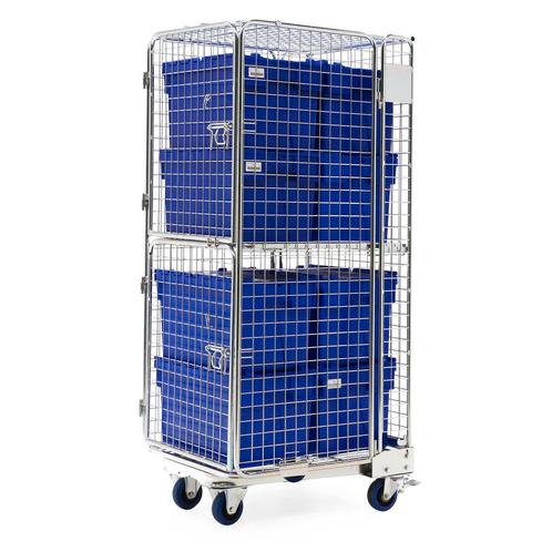 Anti-diefstal rolcontainer combinatieset incl. 8 kunststof, Doe-het-zelf en Verbouw, Transportwagens, Nieuw, Ophalen of Verzenden