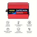 Omvormer 12V naar 230V - Rood - Pure Sinusgolf, Verzenden, Zo goed als nieuw