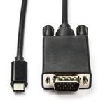 USB C naar VGA kabel | Roline | 2 meter (Full HD), Computers en Software, Pc- en Netwerkkabels, Verzenden, Nieuw